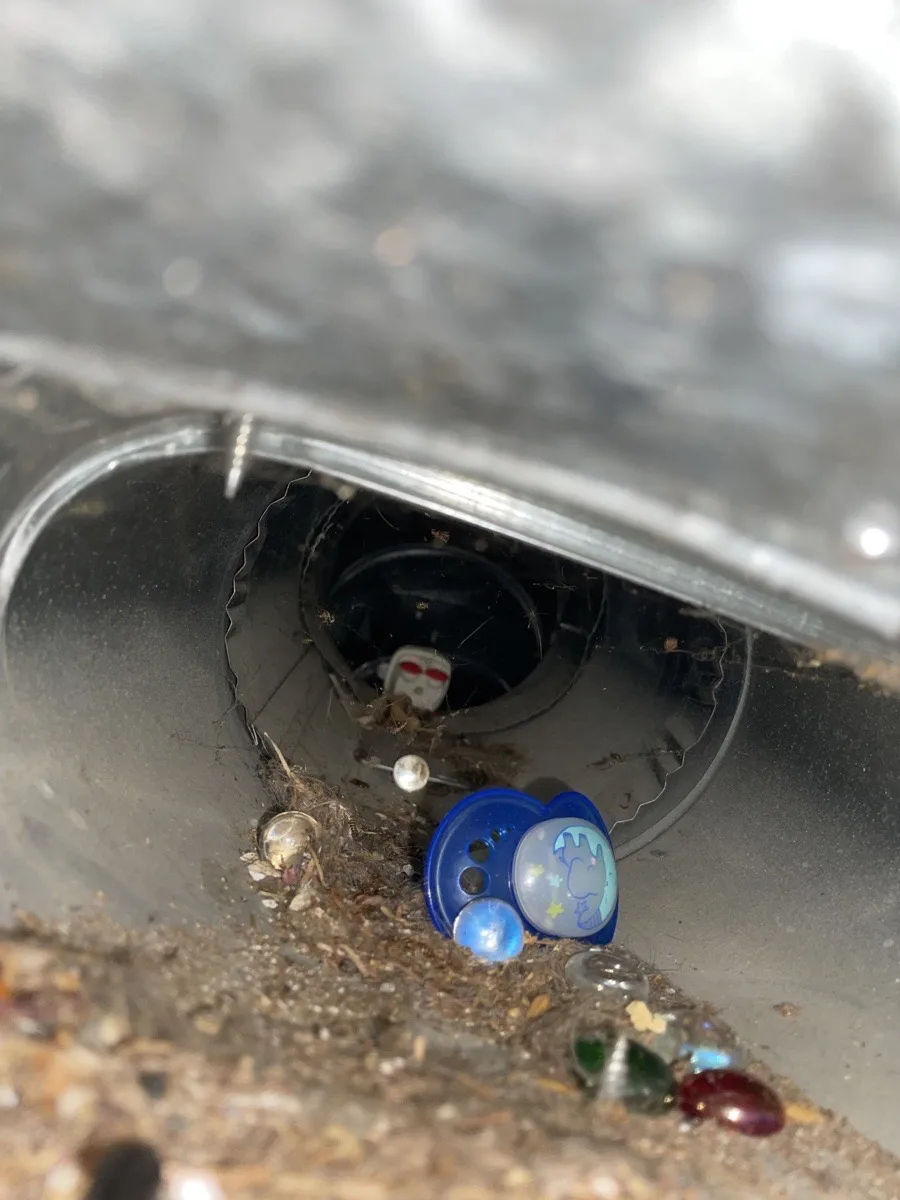 Inside view of a residential duct