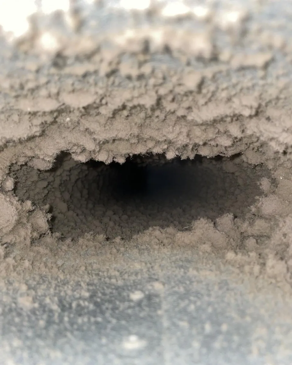 Close-up of a duct opening